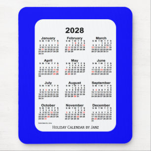 2028 års blått tvåtonskalender från Janz Musmatta