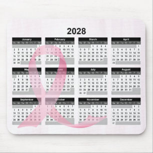 2028 Årskalender Rosa Band Musmatta