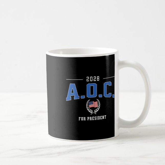 2028 för president Alexandria Ocasio-co Kaffemugg (Höger)