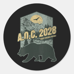 2028 för president Resistent Bear Alexandr Runt Klistermärke