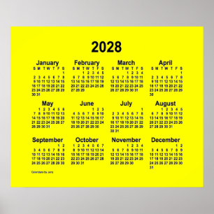 2028-Gultens kalender från Janz Print Poster