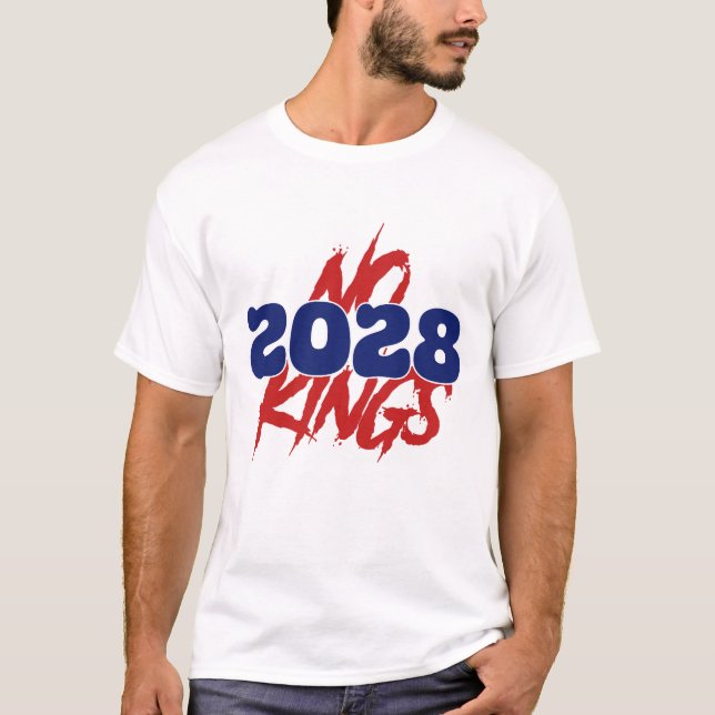 2028 No Kings Design | Anti-Establishment T-Shirt (Framsida)