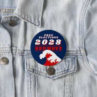2028 PRESIDENTVALET RÖD VÅG KNAPP