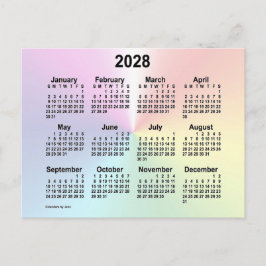 2028 Rainbow Cloud Mini Kalender av Janz Vykort