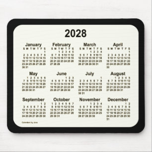 2028 Sepia om den svarta kalendern av Janz Two Ton Musmatta