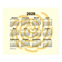 2028 Soliga Dagar Kalender av Janz Affisch