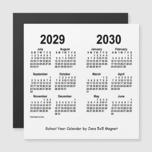 2029-2030 års vitbokskalender från Janz