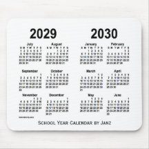2029-2030 års vitbokskalender från Janz