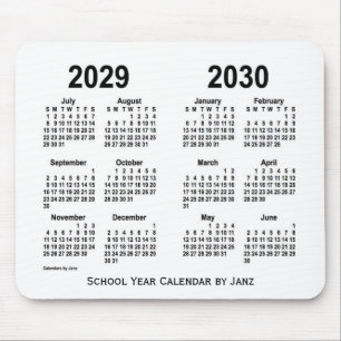 2029-2030 års vitbokskalender från Janz Musmatta