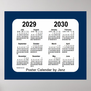 2029-2030: Blåskolekalendern från Janz Poster