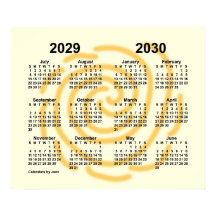 2029-2030 Soliga dagar Skolkalender av Janz