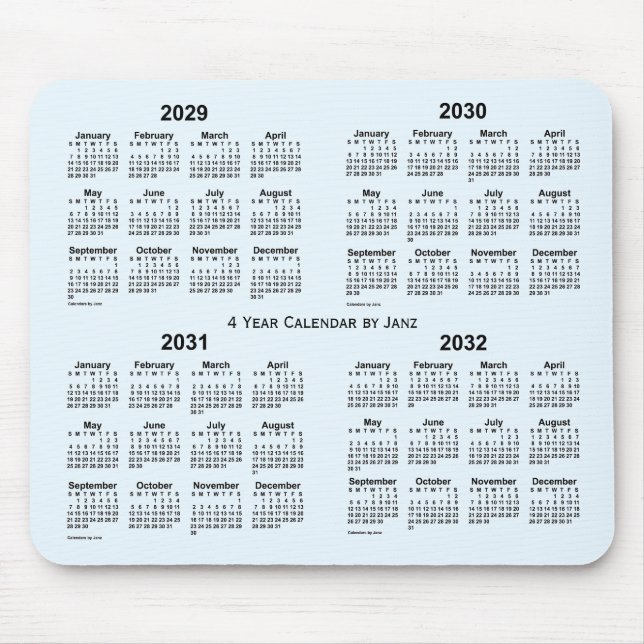 2029-2032 Alice Blue 4 Year Calendar av Janz Musmatta (Framsidan)