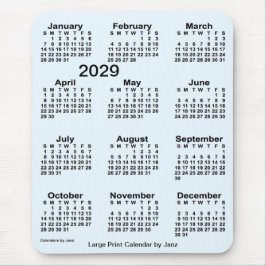 2029 Alice Blue Large Print Calendar från Janz Musmatta