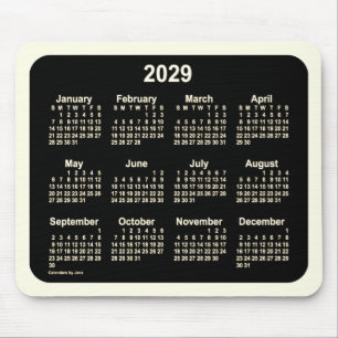 2029 års Neon Sepia-kalender från Janz Two Tone Musmatta