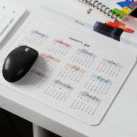 2029 FULLT ÅR CALENDAR PASTEL HANDSKRIFTLIG SKRIVS