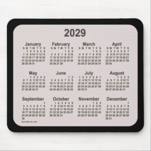 2029 La Boca on Black Calendar av Janz Two Tone Musmatta