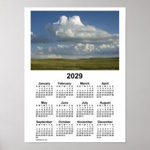 2029 Nebraska Sandhills Kalender av Janz Poster