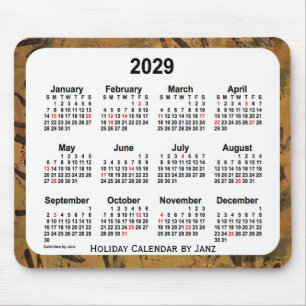 2029-Orangens Helgdag Art Calendar av Janz Mouse P Musmatta