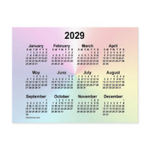 2029 Rainbow Cloud Mini Kalender av Janz