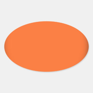 202_neon-orange-brad ROSA CIRCLE POLKADOT-MALL Ovalt Klistermärke