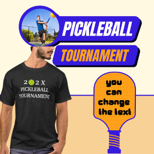 202X Pickleball Tournament Black T Shirt