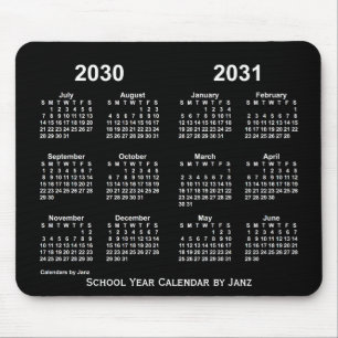2030-2031 års Neon skolårskalender från Janz Musmatta