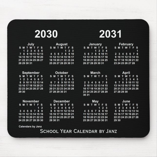 2030-2031 års Neon skolårskalender från Janz Musmatta (Framsidan)