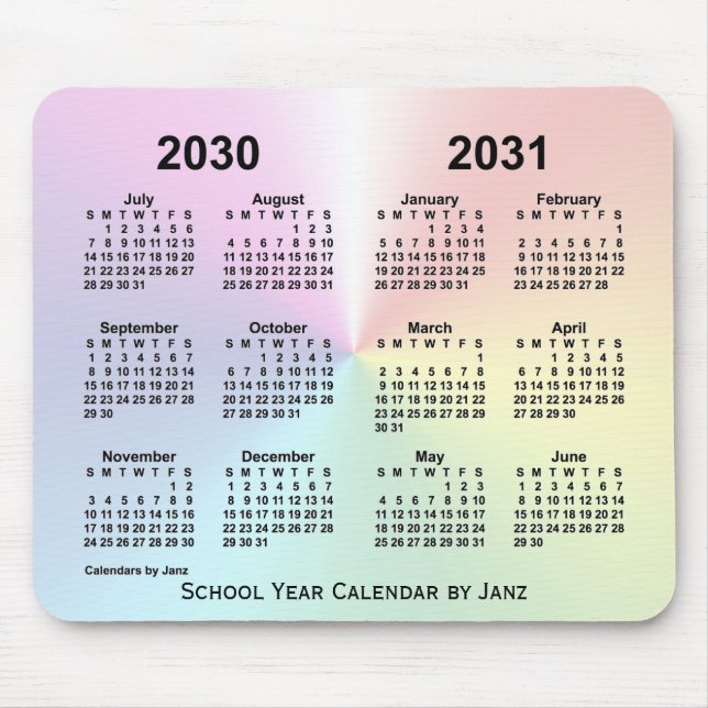 2030-2031 Rainbow Cloud School Calendar av Janz Musmatta (Framsidan)