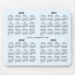 2030-2033 Alice Blue 4 Year Calendar by Janz Musmatta
