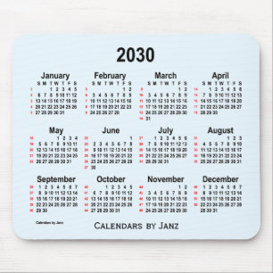 2030 Alice Blue 52 veckors kalender från Janz Musmatta