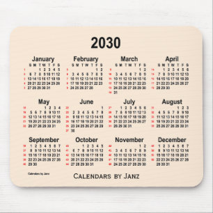 2030 Antique White 52 Weeks-kalender från Janz Musmatta