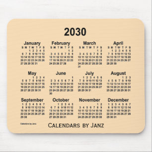 2030 års Wheat Calendar av Janz Mouse Pad Musmatta