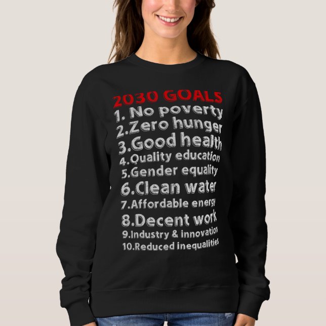 2030 Mål Innovativ visionär Motivational Inspi T Shirt (Framsida)