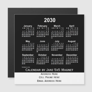 2030 Neon White Business Calendar av Janz