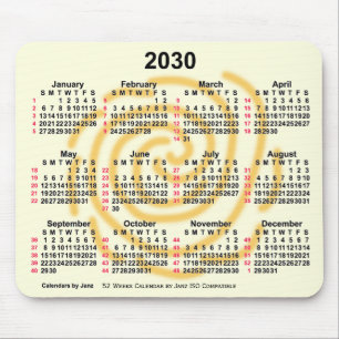 2030 Sunny Days 52 veckor ISO Calendar av Janz Musmatta