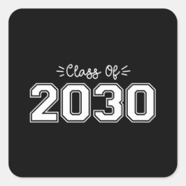 2030 tjänsteår, klass 2030 Studenten Fyrkantigt Klistermärke