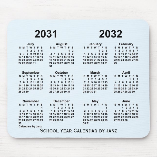 2031-2032 Alice Blue School Year Calendar av Janz Musmatta (Framsidan)