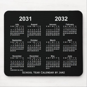 2031-2032 års Neon skolårskalender från Janz Musmatta