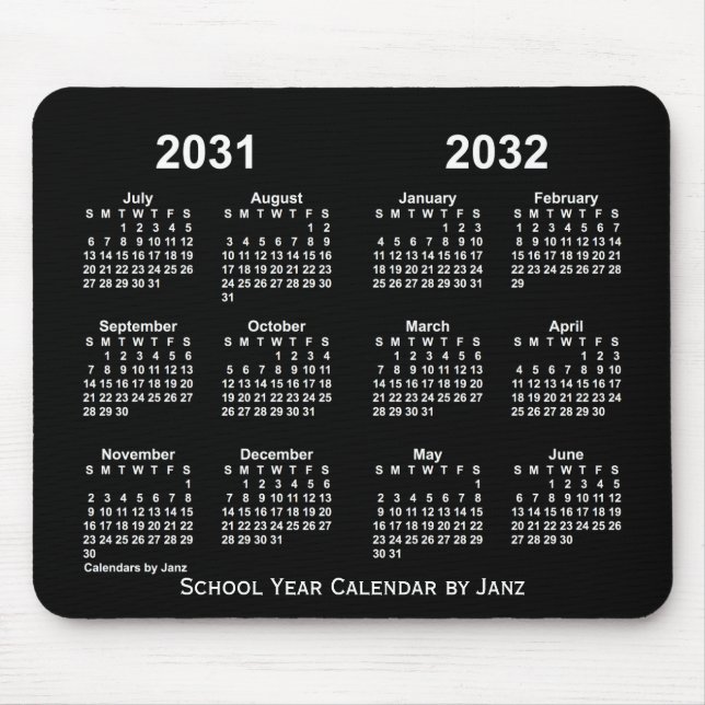 2031-2032 års Neon skolårskalender från Janz Musmatta (Framsidan)