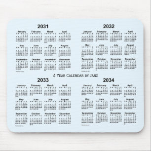 2031-2034 Alice Blue 4 Year Calendar av Janz Musmatta
