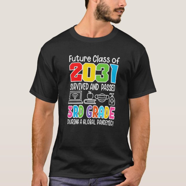 2031 års klass i Studenten I, tredje 3 T Shirt (Framsida)