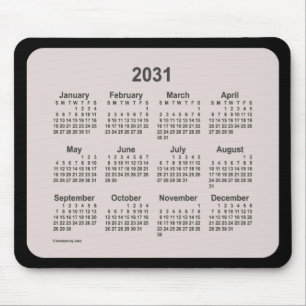2031 La Boca on Black Calendar av Janz Two Tone Musmatta