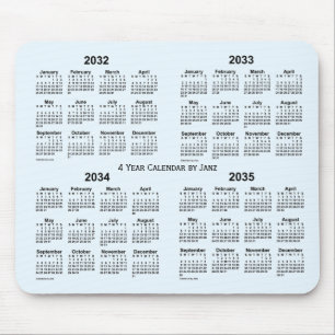 2032-2035 Alice Blue 4 Year Calendar av Janz Musmatta