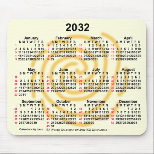 2032 Sunny Days 52 veckor ISO Calendar av Janz Musmatta