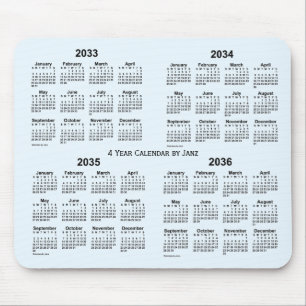 2033-2036 Alice Blue 4 Year Calendar av Janz Musmatta