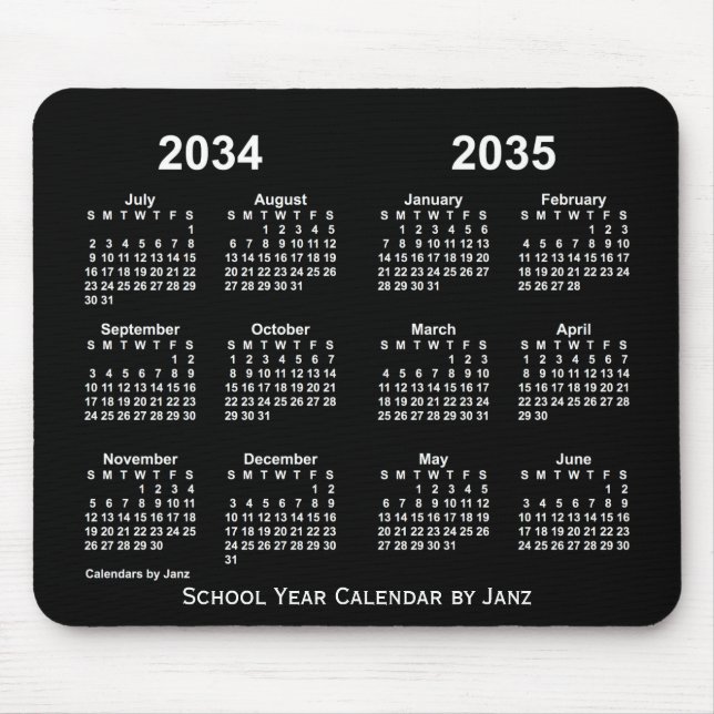 2034-2035 års Neon skolårskalender från Janz Musmatta (Framsidan)