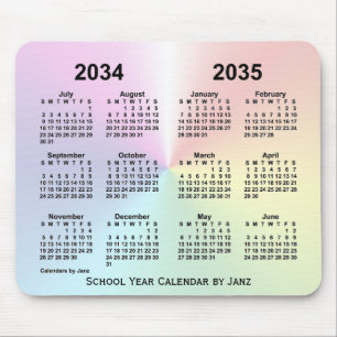 2034-2035 Rainbow Cloud School Calendar av Janz Musmatta