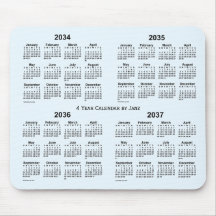 2034-2037 Alice Blue 4 Year Calendar av Janz