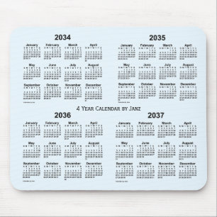 2034-2037 Alice Blue 4 Year Calendar av Janz Musmatta