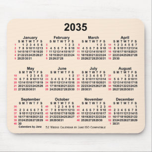 2035 Antique White 52 Weeks ISO Calendar av Janz Musmatta